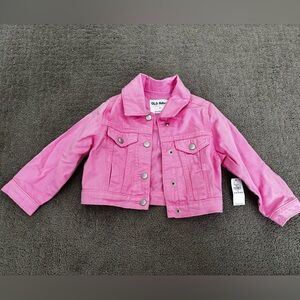 Hot pink toddler Jean jacket- New with tags**